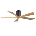 Irene Hugger Ceiling Fan - Brushed Bronze / Light Maple Tone