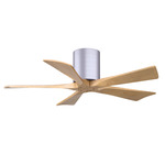 Irene Hugger Ceiling Fan - Brushed Nickel / Light Maple Tone