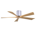 Irene Hugger Ceiling Fan - Brushed Nickel / Light Maple Tone