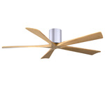 Irene Hugger Ceiling Fan - Brushed Nickel / Light Maple Tone