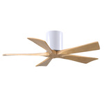 Irene Hugger Ceiling Fan - Gloss White / Light Maple Tone
