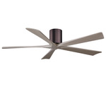 Irene Hugger Ceiling Fan - Brushed Bronze / Gray Ash Tone
