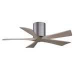 Irene Hugger Ceiling Fan - Brushed Pewter / Gray Ash Tone