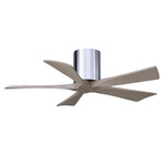 Irene Hugger Ceiling Fan - Polished Chrome / Gray Ash