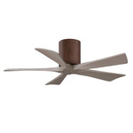 Irene Hugger Ceiling Fan - Walnut / Gray Ash Tone