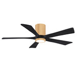 Irene Hugger Ceiling Fan - Light Maple / Matte Black