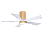 Irene Hugger Ceiling Fan - Light Maple / Matte White