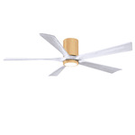 Irene Hugger Ceiling Fan - Light Maple / Matte White