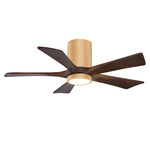 Irene Hugger Ceiling Fan - Light Maple / Walnut Tone