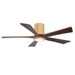 Irene Hugger Ceiling Fan - Light Maple / Walnut Tone