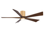 Irene Hugger Ceiling Fan - Light Maple / Walnut Tone