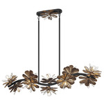 Giselle Linear Chandelier - Black / Dephine