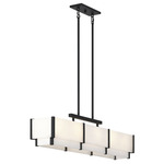 Orleans Linear Chandelier - Black Cashmere / Alabaster