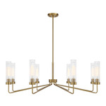 Baker Chandelier - Brass / Clear Ribbed