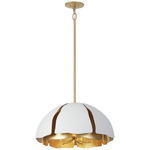 Brewster Pendant - Cavalier Gold / Royal White