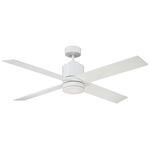 Dayton Ceiling Fan with Light - White / White Frosted