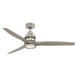 La Salle Ceiling Fan with Light - Satin Nickel / White Frosted