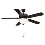 First Value Dome Light Ceiling Fan - English Bronze / Frosted Opal