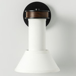 Pillaret Drop Wall Sconce - Black / Walnut / Cream