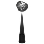 Melt Cone Fat Floor Lamp - Black / Silver