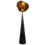Melt Cone Fat Floor Lamp - Black / Gold