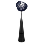 Melt Cone Fat Floor Lamp - Black / Smoke