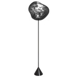 Melt Cone Slim Floor Lamp - Black / Silver