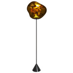 Melt Cone Slim Floor Lamp - Black / Gold