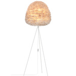 Eos Evia Tripod Floor Lamp - White / Light Brown