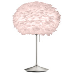 Eos Table Lamp - Brushed Steel / Light Rose