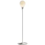Around The World Floor Lamp - Brushed Steel / Opal