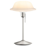 Butler Table Lamp - Brushed Steel / Opal