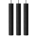 Chimes Multi Light Pendant - Black / Black Oak