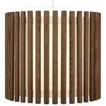 Komorebi Round Pendant - White / Dark Oak