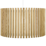 Komorebi Round Pendant - White / Light Oak