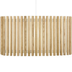 Komorebi Rectangular Pendant - White / Light Oak