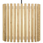 Komorebi Square Pendant - Black / Light Oak