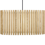 Komorebi Rectangular Pendant - Black / Light Oak