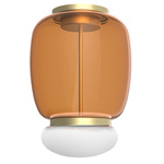 Faro Ceiling Light - Painted Brass / Dark Amber