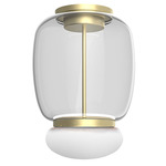 Faro Ceiling Light - Painted Brass / Clear