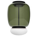 Faro Ceiling Light - Matte Black / Old Green