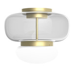Faro Ceiling Light - Painted Brass / Clear
