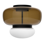 Faro Ceiling Light - Matte Black / Burned Earth