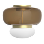 Faro Ceiling Light - Painted Brass / Burned Earth