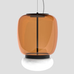 Faro Pendant - Matte Black / Dark Amber