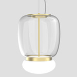 Faro Pendant - Painted Brass / Clear