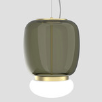 Faro Pendant - Painted Brass / Old Green