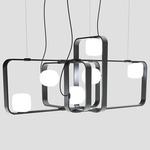 Groove Chandelier - Anthracite / Matte White