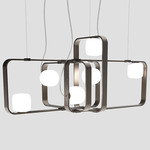 Groove Chandelier - Bronze / Matte White