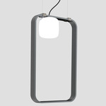 Groove Vertical Pendant - Anthracite / Matte White